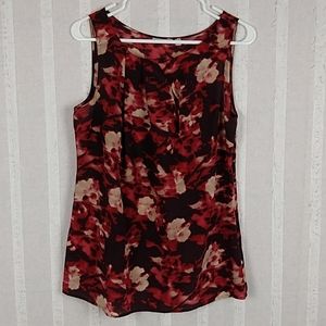 Halogen Silk Floral Top Blouse Size Med